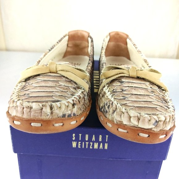 Stuart Weitzman Snake Mocs Flats - Picture 4 of 10